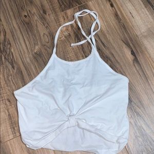 White Halter Top